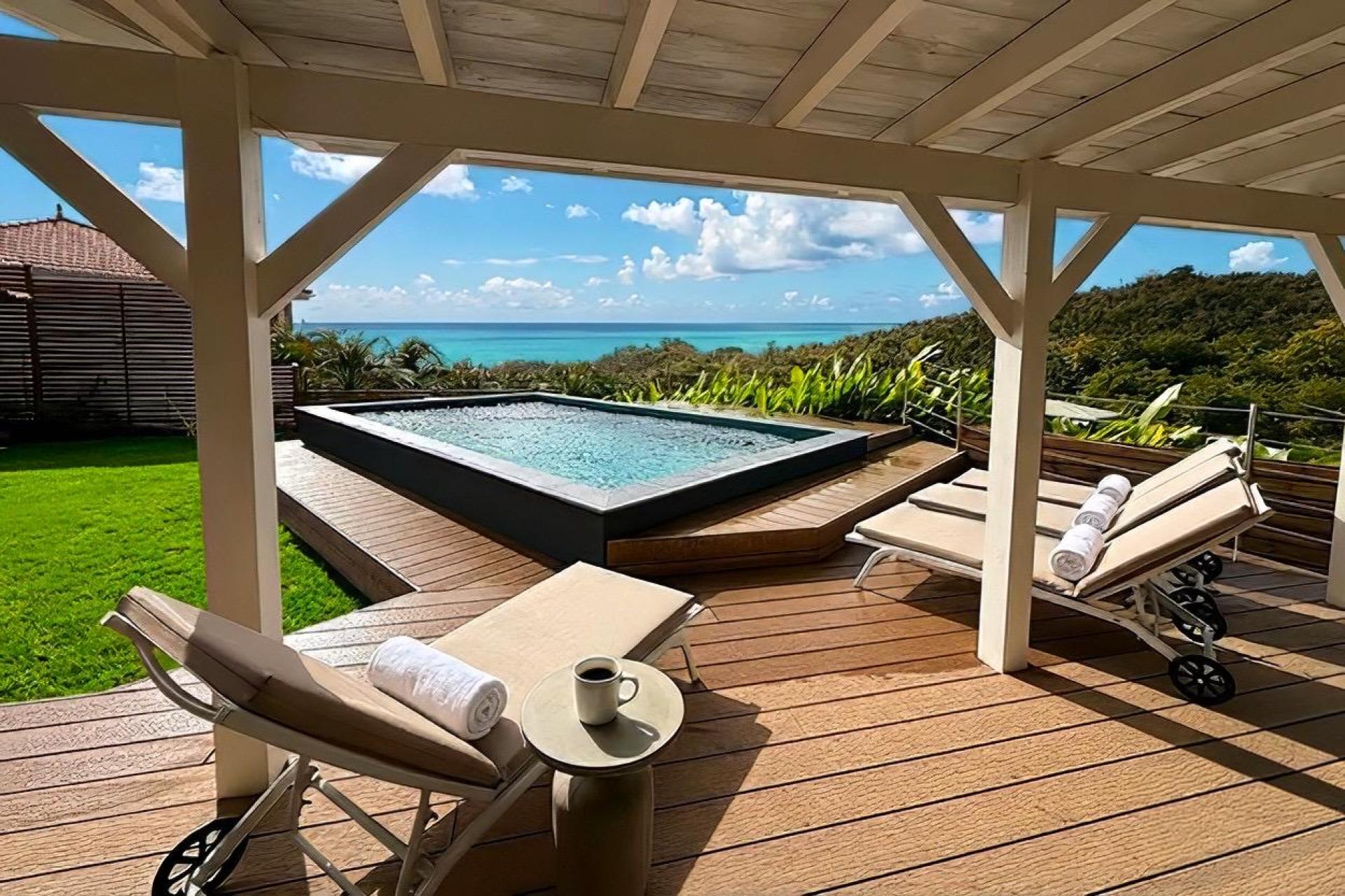 Location-5 suites-diamant-10 personnes-vue mer grand angle